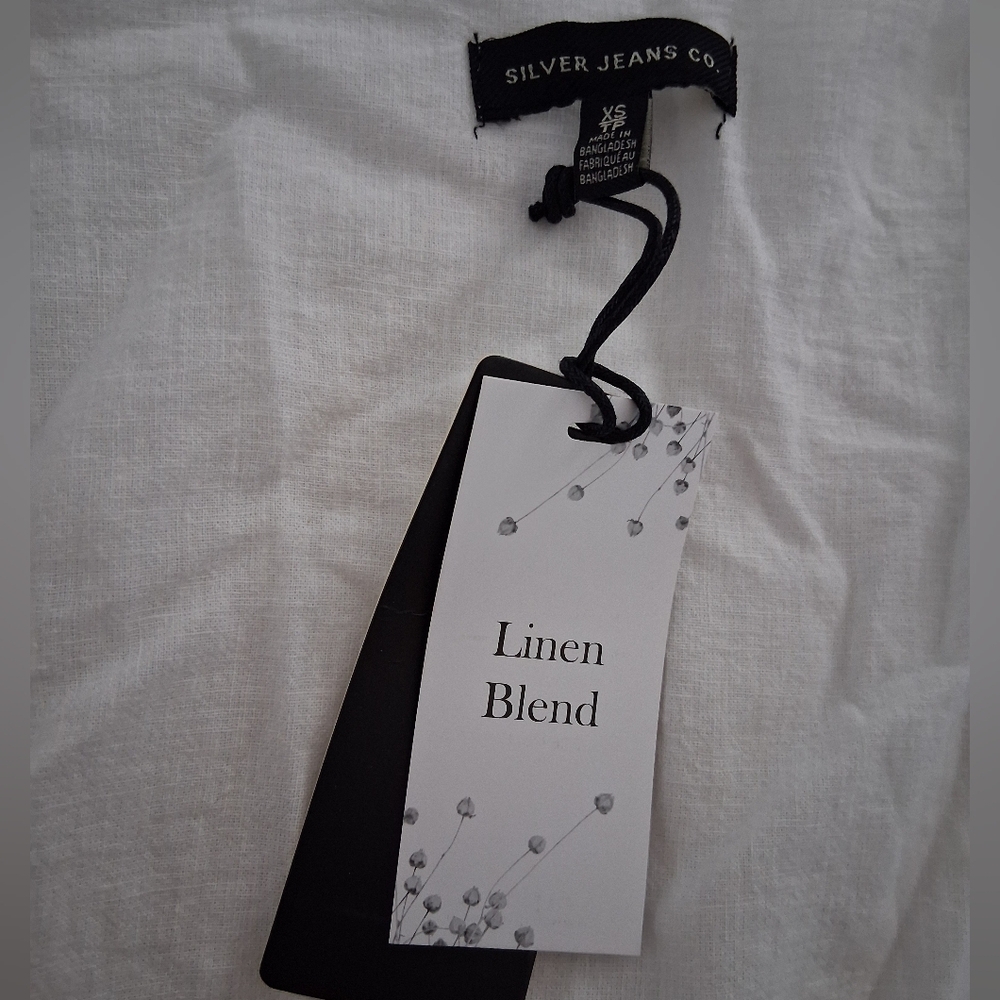 NWT Silver Jeans/ Elegant White Linen Blend Wrap/ Mini Dress/ US XS - Picture 7 of 12